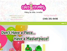 Tablet Screenshot of cakecrumbsonline.com